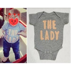BABY GIRL'S JAMJAMSJAM "THE LADY" BROOKLYN BOUTIQUE ONE-PIECE TEE BODYSUIT 6M
